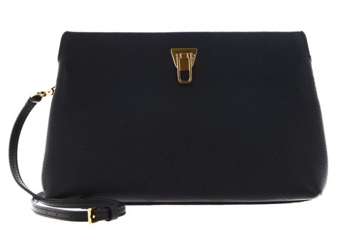 COCCINELLE Beat Clutch Handbag Grained Leather Noir