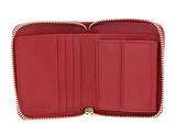 COCCINELLE Metallic Goodie Wallet Smooth Calf Leather Soft Cranberry