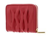 COCCINELLE Metallic Goodie Wallet Smooth Calf Leather Soft Cranberry