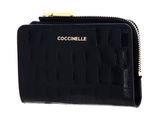 COCCINELLE Metallic Croco Shiny Soft Wallet Croco Print Leather Noir