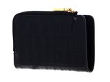 COCCINELLE Metallic Croco Shiny Soft Wallet Croco Print Leather Noir