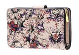 COCCINELLE Metallic Flower Print Wallet Printed Grained Leather Mul. Creamy Pink