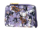 COCCINELLE Metallic Flower Print Wallet Printed Grained Leather Multi. Lavender