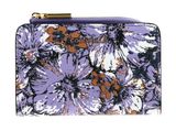 COCCINELLE Metallic Flower Print Wallet Printed Grained Leather Multi. Lavender