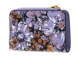 COCCINELLE Metallic Flower Print Wallet Printed Grained Leather Multi. Lavender