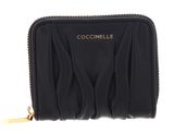 COCCINELLE Metallic Goodie Wallet Smooth Calf Leather Soft Noir