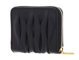 COCCINELLE Metallic Goodie Wallet Smooth Calf Leather Soft Noir