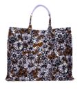 COCCINELLE Never Without Bag Ca. Flow Handbag Prin. Eff. Canvas Fab. Multi. Lavender COCCINELLE Never Without Bag Ca. Flow Handbag Prin. Eff. Canvas Fab. Multi. Lavender