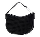 COCCINELLE Priscilla Eco. W Handbag Faux Leather Woven Noir / Noir COCCINELLE Priscilla Eco. W Handbag Faux Leather Woven Noir / Noir