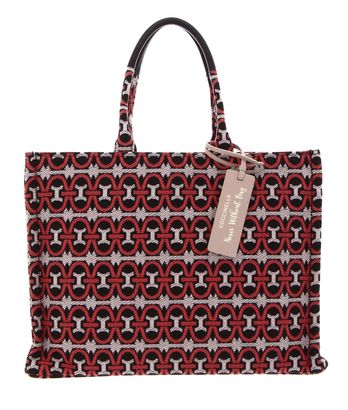 COCCINELLE Never Without Bag Jacquar Handbag Mul. Cranbe / Cola