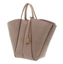 COCCINELLE Bundie Croco So Handbag Soft Croco Print Grained Leather Toasted