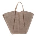 COCCINELLE Bundie Croco So Handbag Soft Croco Print Grained Leather Toasted
