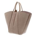 COCCINELLE Bundie Croco So Handbag Soft Croco Print Grained Leather Toasted