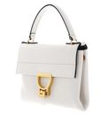 COCCINELLE Arlettis Signature Handbag Grained Leather Coconut Milk