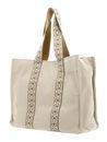 COCCINELLE Never Without Bag Ribbon Handbag Canvas Fabric Natural