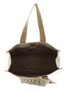 COCCINELLE Never Without Bag Ribbon Handbag Canvas Fabric Natural