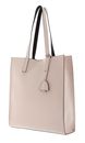 COCCINELLE Easy Shopping Handbag Double Grained Leather Creamy Pin / Dark Br COCCINELLE Easy Shopping Handbag Double Grained Leather Creamy Pin / Dark Br