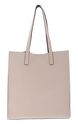 COCCINELLE Easy Shopping Handbag Double Grained Leather Creamy Pin / Dark Br COCCINELLE Easy Shopping Handbag Double Grained Leather Creamy Pin / Dark Br