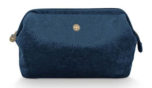 Pip Studio Cosmetic Purse XL Velvet Quilted Days Blue