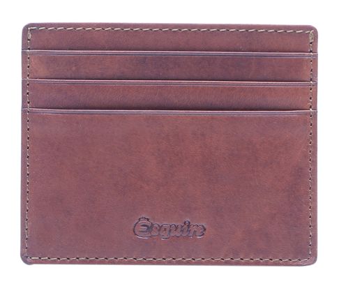 Esquire Oslo Dallas Credit Card Holder Brown