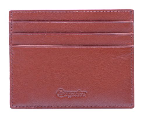 Esquire Oslo Nappa Card Holder Red