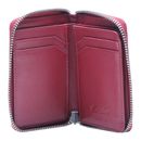 Esquire Oslo Nappa CC Zip Wallet Red