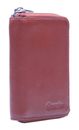 Esquire Oslo Nappa CC Zip Wallet Red