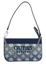 GUESS Katey Mini Top Zip Shoulder Bag Denim Ombre Logo