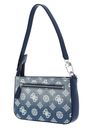 GUESS Katey Mini Top Zip Shoulder Bag Denim Ombre Logo