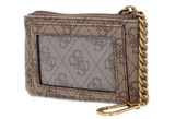 GUESS Izzy SLG Small Zip Pouch Latte Logo / Light Lime GUESS Izzy SLG Small Zip Pouch Latte Logo / Light Lime
