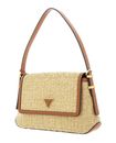 GUESS Desideria Flap Shoulder Bag Natural / Cognac