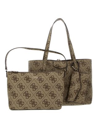 GUESS Eco Brenton Tote Latte Logo