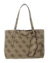 GUESS Eco Brenton Tote Latte Logo