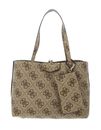 GUESS Eco Brenton Tote Latte Logo