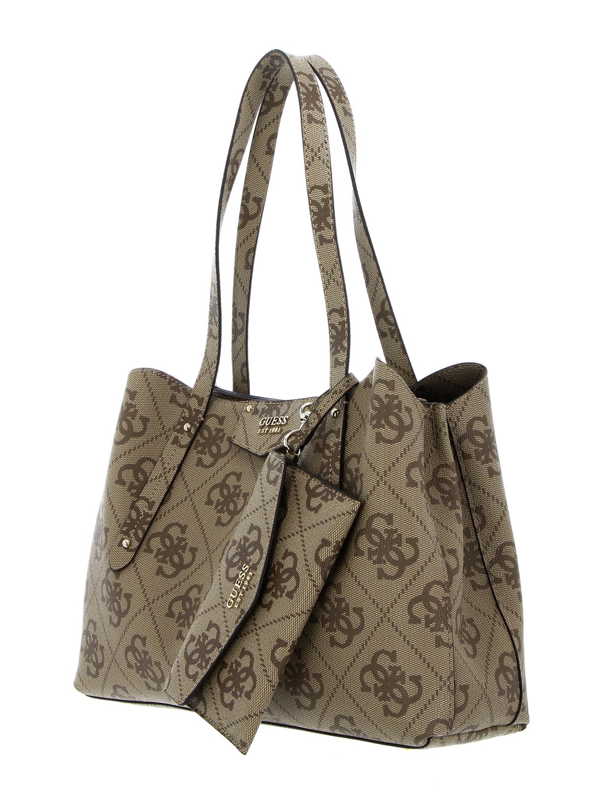 GUESS Girlfriend Satchel Latte Logo Modeherz