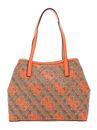 GUESS Vikky Large Tote Latte Logo / Orange