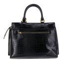 GUESS Katey Croc Large Luxury Satchel Black