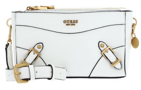 GUESS Didi Mini Double Compartment Top Zip White