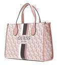 GUESS Silvana Two Compartment Tote Pale Rose Logo
