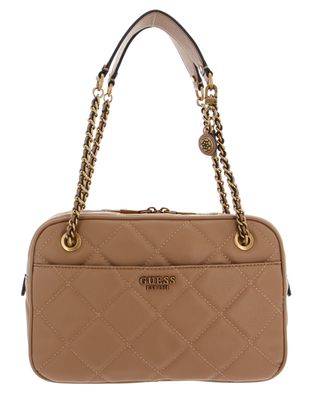 GUESS Abey Top Zip Shoulder Bag Beige