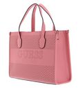 GUESS Katey Perf Small Tote Pink GUESS Katey Perf Small Tote Pink