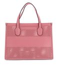 GUESS Katey Perf Small Tote Pink GUESS Katey Perf Small Tote Pink