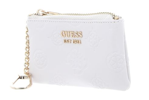 GUESS Galeria SLG Small Zip Pouch Cream