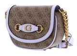 GUESS Izzy Mini Crossbody Flap Latte Logo / Lavender GUESS Izzy Mini Crossbody Flap Latte Logo / Lavender