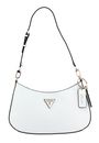GUESS Noelle Top Zip Shoulder Bag White