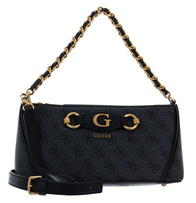 GUESS Izzy Crossbody Top Zip Coal Logo