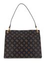 GUESS Basilea Girlfriend Satchel Mocha Logo