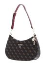 GUESS Noelle Top Zip Shoulder Bag Brown