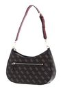 GUESS Noelle Top Zip Shoulder Bag Brown