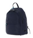 Gabs Anita TG Ruga Stitching Black Backpack M Inchiostro Blu